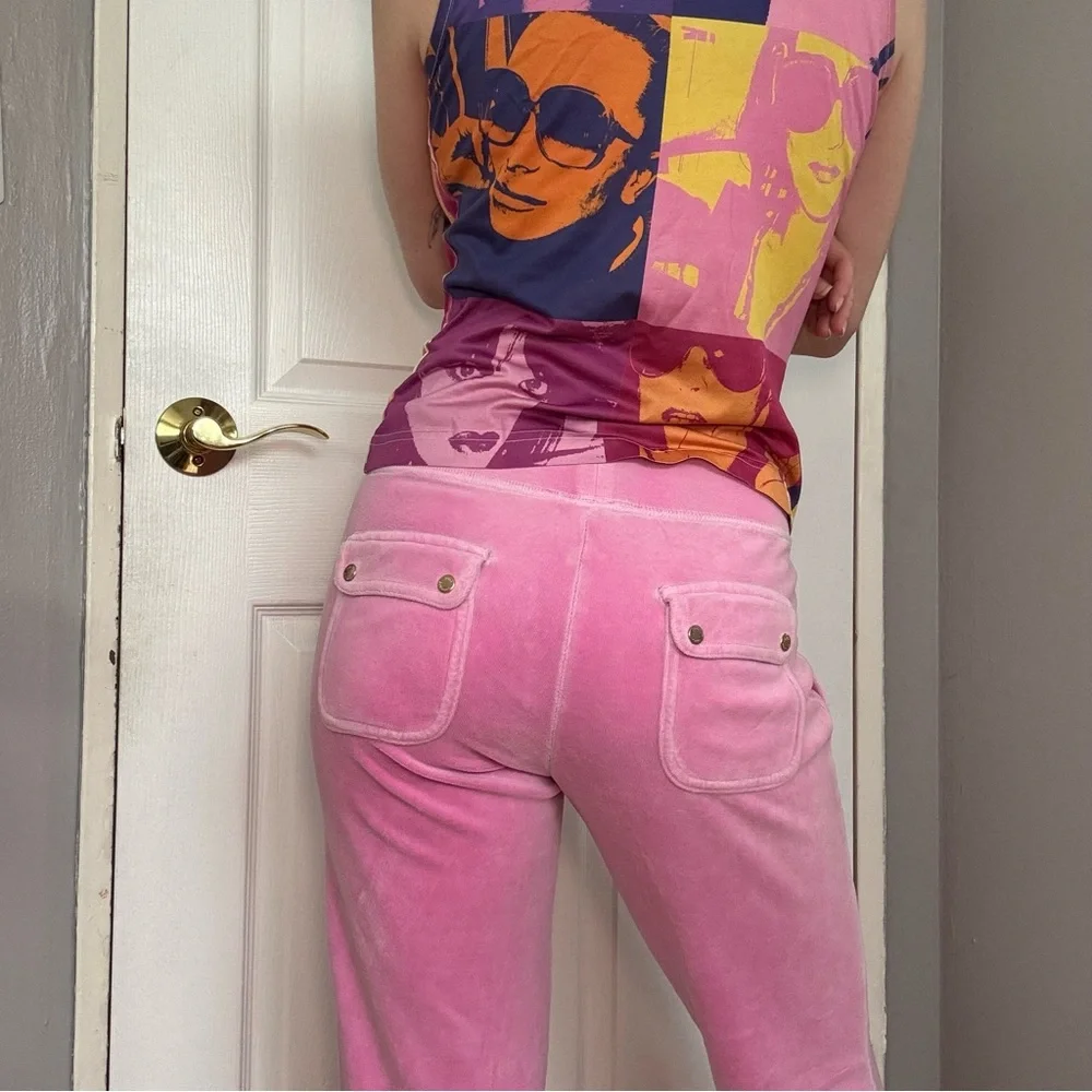 Pink Velour Juicy Couture Pants - Picture 3 of 3